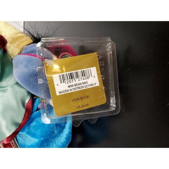 Disney Store Mini Bean Bag Maiden in Distress Eeyore 9" Plush - Winnie The Pooh - Picture 7 of 9